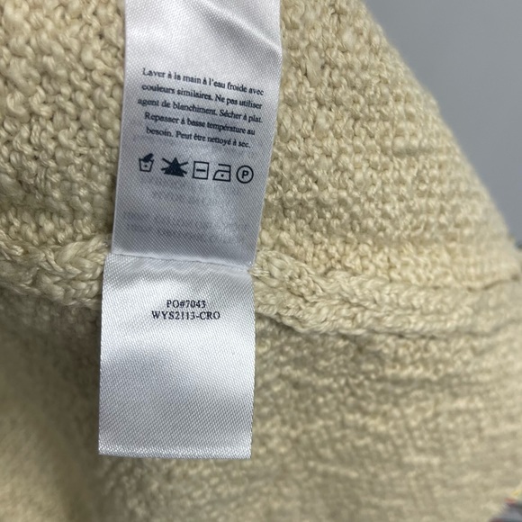 NWT Faherty Crow Stripes Duster Cardigan Braided Belt Border Stripe Ivory M / L - Picture 12 of 16